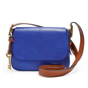 EUC Fossil Small Harper Crossbody in blue